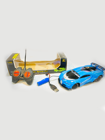 1:22 Rechargeable RC Sports Car – Blue High Speed Remote Control Car for Kids (3+ Age)