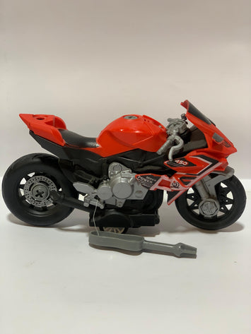 Kids Assembly Toy Motorbike – DIY Red Racing Bike with Tools | Super Power 450 Model