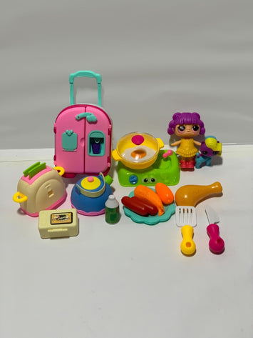 Happy Girls Kitchen Playset Toy for Kids – Pretend Cooking Set with Doll, Utensils, Food & Accessories | Educational Toy
