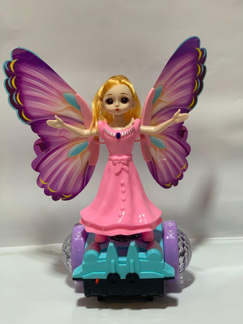 Electric Princess Doll with Music, Lights & Moving Wheels – Angel Fairy Walking Toy for Girls (DL-366)