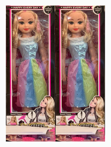 Fashion Doll Set for Girls – Barbie Style Dolls with Colorful Dresses | Beauty Toy for Ages 3+