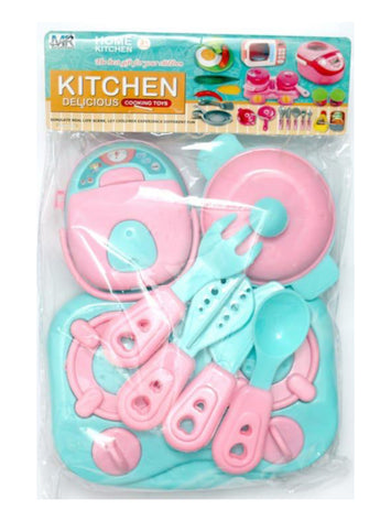 Mini Kitchen Cooking Set for Kids – 14 Pcs Toy Utensils & Stove Set | Pretend Play Cooking Toys for Girls & Boys