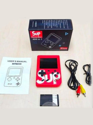 SUP Game Box 400 in 1 – Portable Retro Handheld Gaming Console for Kids & Adults – Built-in Classic Video Games – AV Output & Rechargeable Battery