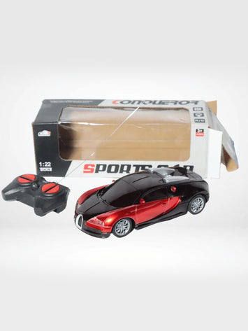 1:22 Scale Remote Control Sports Car for Kids – High Speed RC Racing Car Toy with Controller (Black & Red) – Rechargeable Electric Toy for Boys