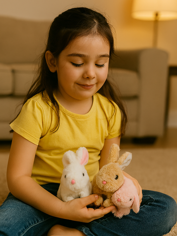 Signal of Cute Bunny Plush Toys – Soft Stuffed Rabbits for Kids (White & Beige) with Carrot Accessories