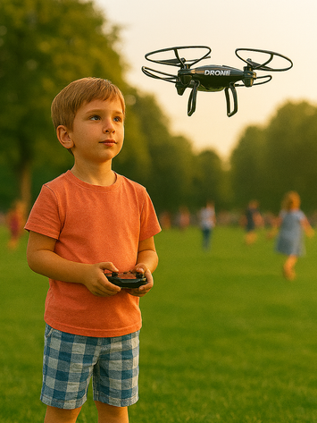 Q3 4-Axis RC Drone with 6-Axis Gyro & LED Lights | Lightweight Beginner Drone for Kids & Adults | WFW Brand