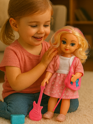 Barbie Style Doll with Accessories – Fashion Sandal & Guitar Play Set for Girls