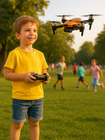 2.4GHz Foldable Camera Drone with 2-Axis Gyro & Remote Control Beginner Friendly HD Quadcopter for Kids & Adults (14+ Age)