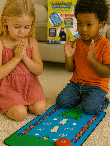 Interactive Educational Prayer Mat for Kids – Islamic Learning Mat with Touch-Sensitive Features | Teaches Salah, Duas & Wudu (Age 3+)