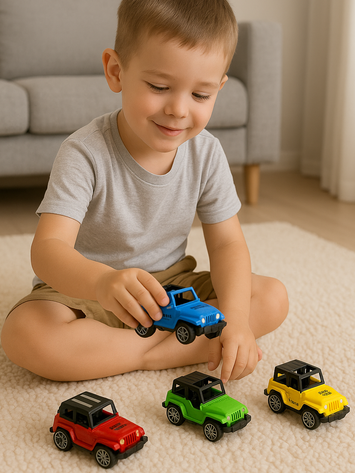 Jeep Style Power Toy Car with Light – Friction Powered Mini SUV for Kids