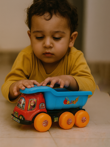 Colorful Congratulations Dump Truck Toy for Kids – Multicolor Mini Tipper Truck with 6 Wheels | Educational & Fun Vehicle Toy