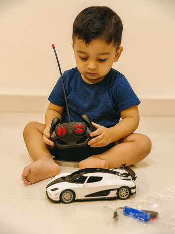 1:14 Scale Red Remote Control Sports Car with Rechargeable Battery – High-Speed RC Racing Toy for Kids