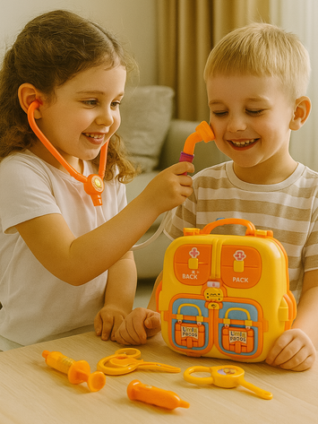 Little Doctor Medical Toy Set for Kids – Yellow Color Pretend Play Kit with Stethoscope & Tools