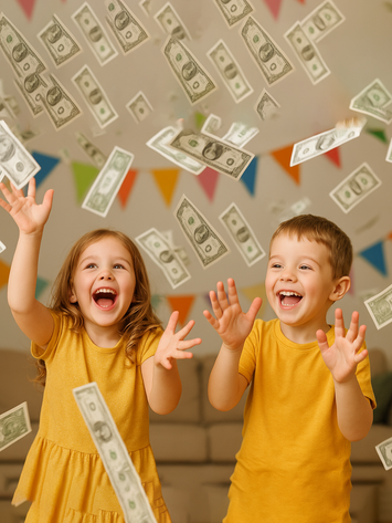 Money Gun Toy for Kids & Parties – Cash Shooting Machine with Play Bills – Fun Money Rain Gun for Birthdays, Events, and Games