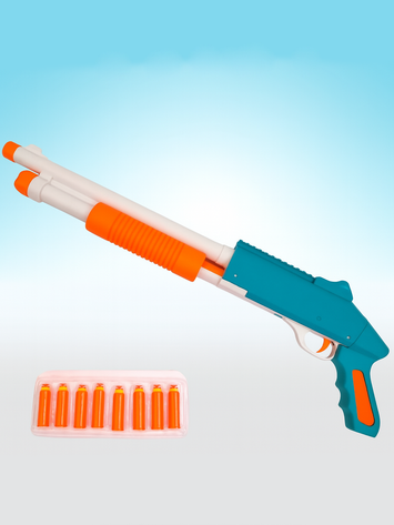 Foam Bullet Shotgun Toy for Kids – 40cm Pump Action Soft Bullet Gun with 8 Darts – Safe & Fun Shooting Toy Gift for Boys