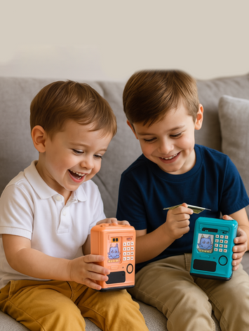 Creative Money Box ATM for Kids – Password Protected Coin Bank with Light & Sound – Educational Piggy Bank Toy (3+ Years)