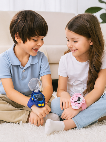 Mini Remote Control Car Watch Toy – 2-in-1 Wearable RC Racer for Kids with Rechargeable Car | Fun Wristwatch Gift for Boys & Girls