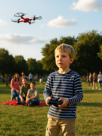 2.4GHz 4-Axis Remote Control Drone for Kids & Beginners – Foldable Design with Headless Mode & One-Key Return (Ages 14+)