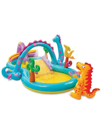 Intex Dinosaur Inflatable Play Center Pool with Slide & Sprinkler – Kids Summer Water Park Adventure