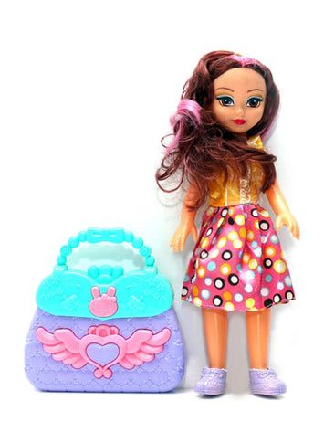 Fashion Doll for Girls with Colorful Dress & Cute Handbag | Stylish Beauty Doll Toy Gift Set