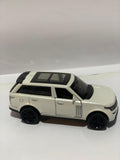 White SUV Toy Car with Lights – Premium Friction Powered Jeep for Kids (Metal Body Look)