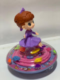 Shining Princess Spinning Toy – 360° Light Up Frisbee Doll for Girls (Age 3+)