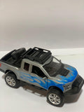 Off-Road Pickup Truck Toy with Lights – Friction Powered Jeep for Kids (Big Wheels, Flame Design)