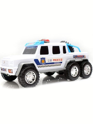 6-Wheel Monster Truck Toy for Kids – Big Size Friction Powered SUV Jeep (Red, Heavy Duty Design)