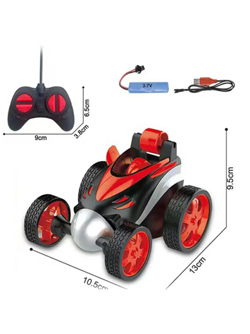 360° Rotating Remote Control Stunt Car – 1:24 Scale Rechargeable RC Flip Car for Kids (Blue & Black)