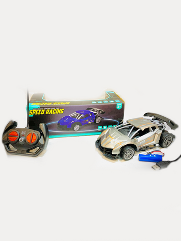 Speed Racing Remote Control Car – Rechargeable RC Toy for Kids with Realistic Design & LED Lights (3+ Ages)