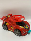 4x4 Red Propeller Car Toy – Wind-Up Racing Car with Spinning Fan for Kids