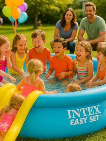 Intex Easy Set Inflatable Swimming Pool – 8ft x 30in | Quick Setup Family Pool | 2,419L Capacity