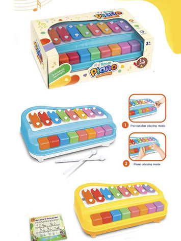 2-in-1 Knock Piano Toy for Kids – Colorful Xylophone & Piano Music Set – Educational Musical Instrument for Toddlers