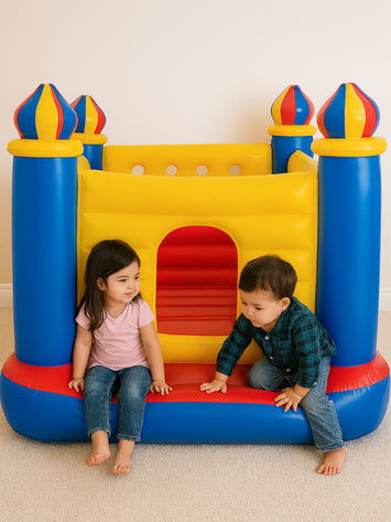 Inflatable Bouncy Castle for Kids – Indoor/Outdoor Jumping Playhouse with Colorful Design