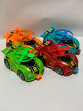 4x4 Red Propeller Car Toy – Wind-Up Racing Car with Spinning Fan for Kids