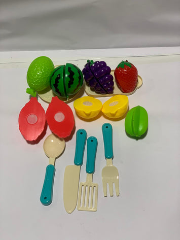 Play House Kids Fruit Cutting & Kitchen Tool Set | Pretend Play Cooking Toy Set for Toddlers (Age 3+)