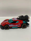 Yellow Racing Toy Car with Light & Smoke – Friction Powered Sports Car for Kids with Big Engine Look