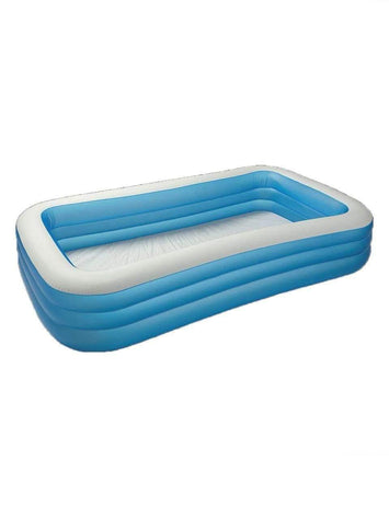 INTEX Inflatable Rectangular Pool for Kids & Family – 166 x 100 x 28 cm – Soft Bottom Outdoor Swimming Tub for Summer Fun