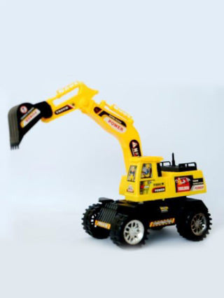 Heavy Duty Excavator Construction Truck Toy – Friction Powered Yellow Digger for Kids | Realistic Building Site Vehicle Toy for Boys 3+