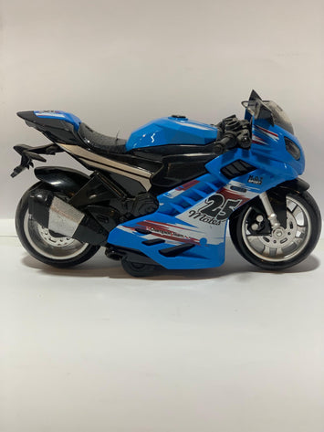 Die-Cast Green Racing Bike Toy – Pull Back Sports Motorcycle Model for Kids (Metal Body #46 Moto Design)