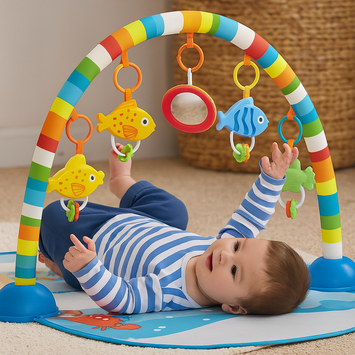 Musical Baby Play Gym Mat with Piano & Hanging Toys – Activity Gym for Newborns & Infants