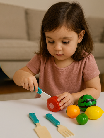 Play House Kids Fruit Cutting & Kitchen Tool Set | Pretend Play Cooking Toy Set for Toddlers (Age 3+)