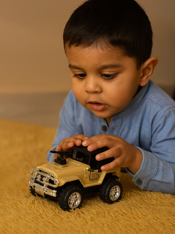 Army Jeep Toy for Kids – Military Style Off-Road Jeep with Gun & Big Wheels | Adventure Truck Toy