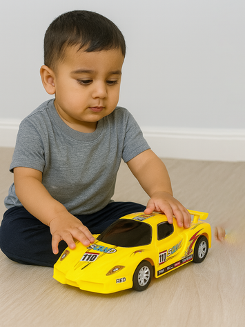 Yellow Racing Car Toy for Kids – Sports Style Speed Car with Sleek Design & Realistic Look