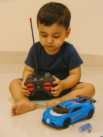1:22 Rechargeable RC Sports Car – Blue High Speed Remote Control Car for Kids (3+ Age)
