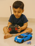 1:22 Rechargeable RC Sports Car – Blue High Speed Remote Control Car for Kids (3+ Age)