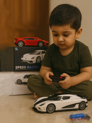 High Speed 1:16 Rechargeable RC Racing Car – Remote Control Sports Car with Battery & Charger – 27MHz Frequency (Kids Toy)