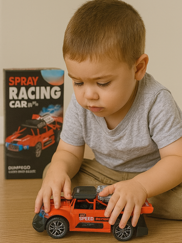 Electric Racing Toy Car for Kids with 3D Lights & Music – Bump & Go Action, Speed Style Vehicle – Ages 3+
