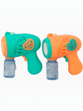 Colorful Automatic Bubble Gun for Kids – Dual Pack | Fun Soap Bubble Maker Toy with Lights & Sound (Green & Orange)