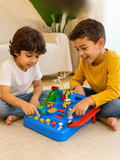 Adventure Track Car Toy Set for Kids – Manual Gear Operated Puzzle Game with 4 Cars | Montessori Educational Traffic Play Toy
